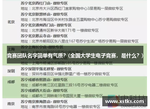 竞赛团队名字简单有气质？(全国大学生电子竞赛，是什么？)